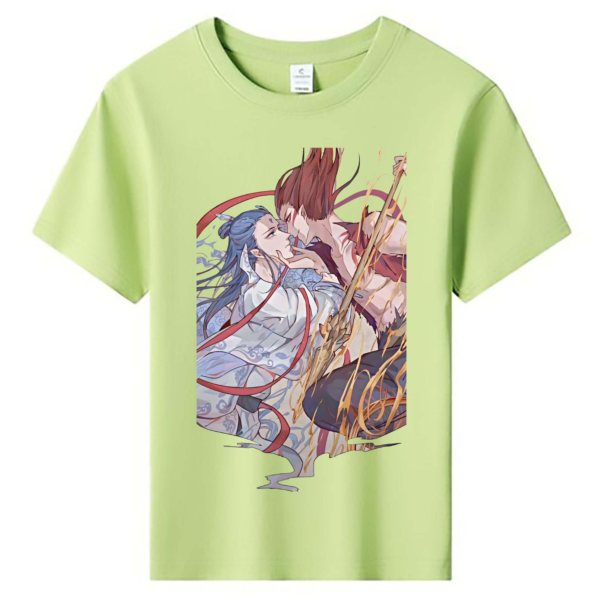 （画像用） Ne Zha 2 ナタ 魔童の大暴れ 綿100％キッズTシャツ（フロントプリント）